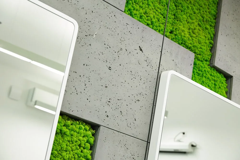 Betonowe płyty na ścianę concreAte common 120 x 60 cm  — Moss / Kraków