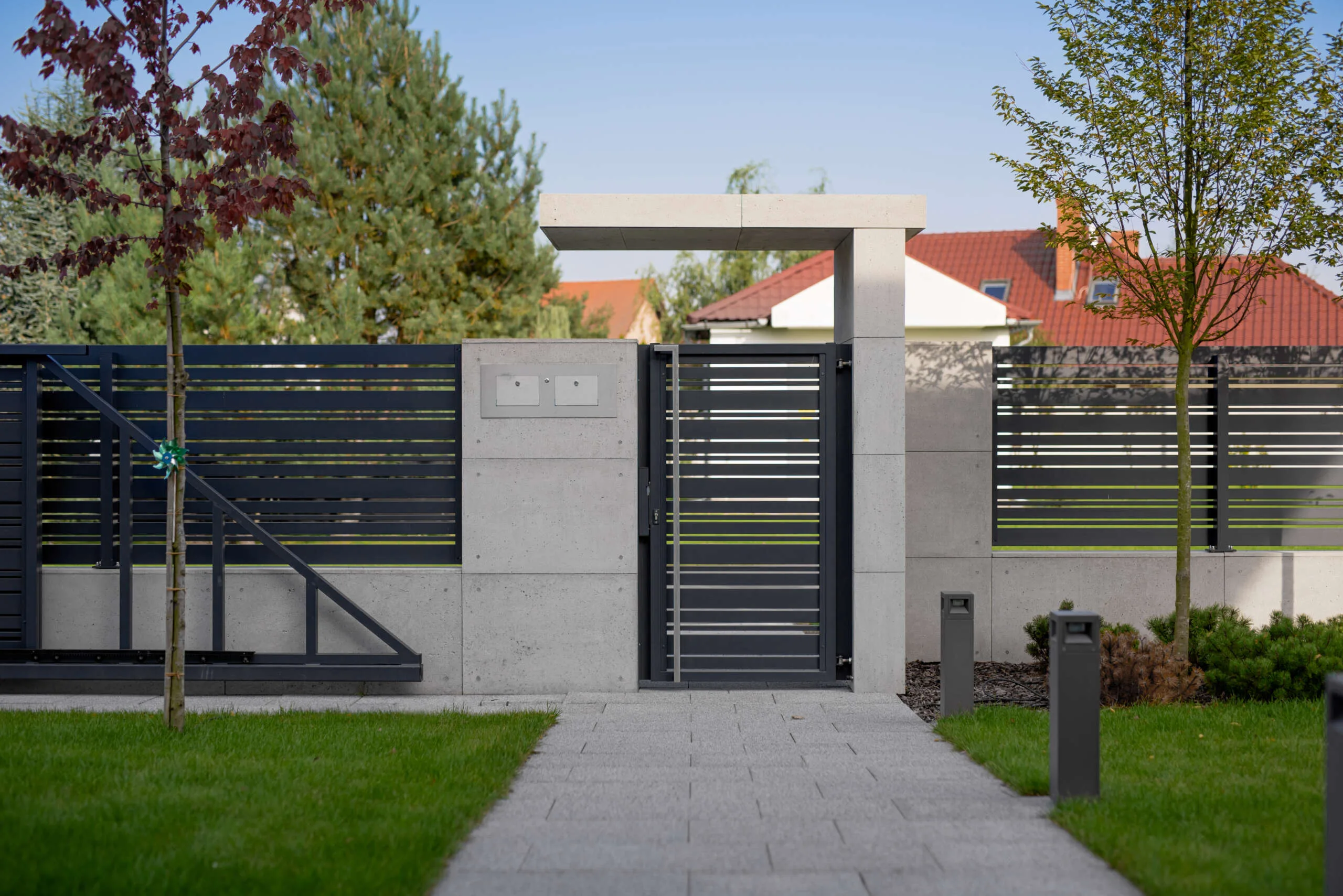 Architectural concrete fence ConcreAte concreAte common standard dimensions 120x60 — Ogrodzenie / Bolesławiec