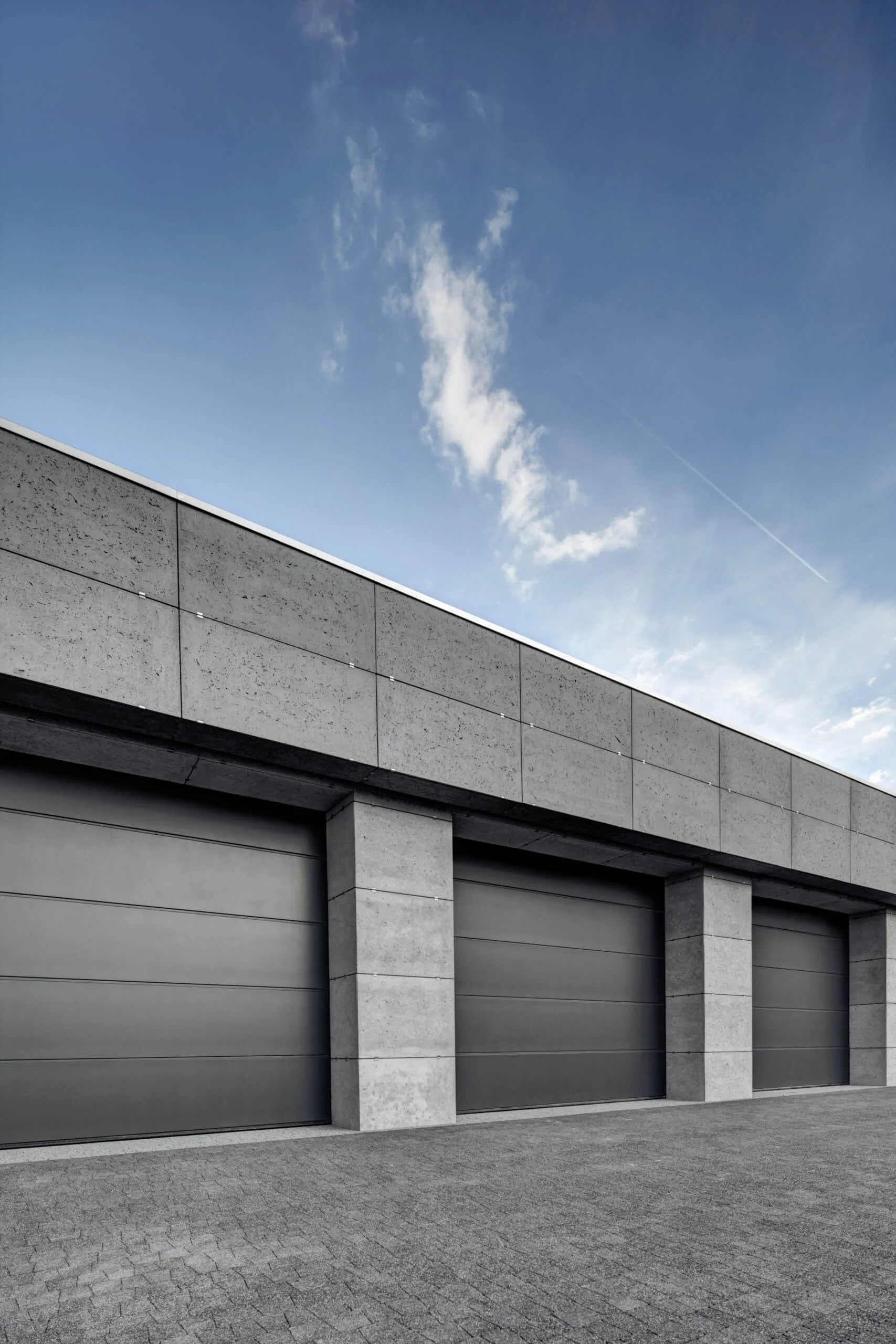 Exterior decorative concrete, concrete panel fence / facade concrete panels concreAte ash 120 x 60 cm — Ogrodzenie / Kalwaria Zebrzydowska