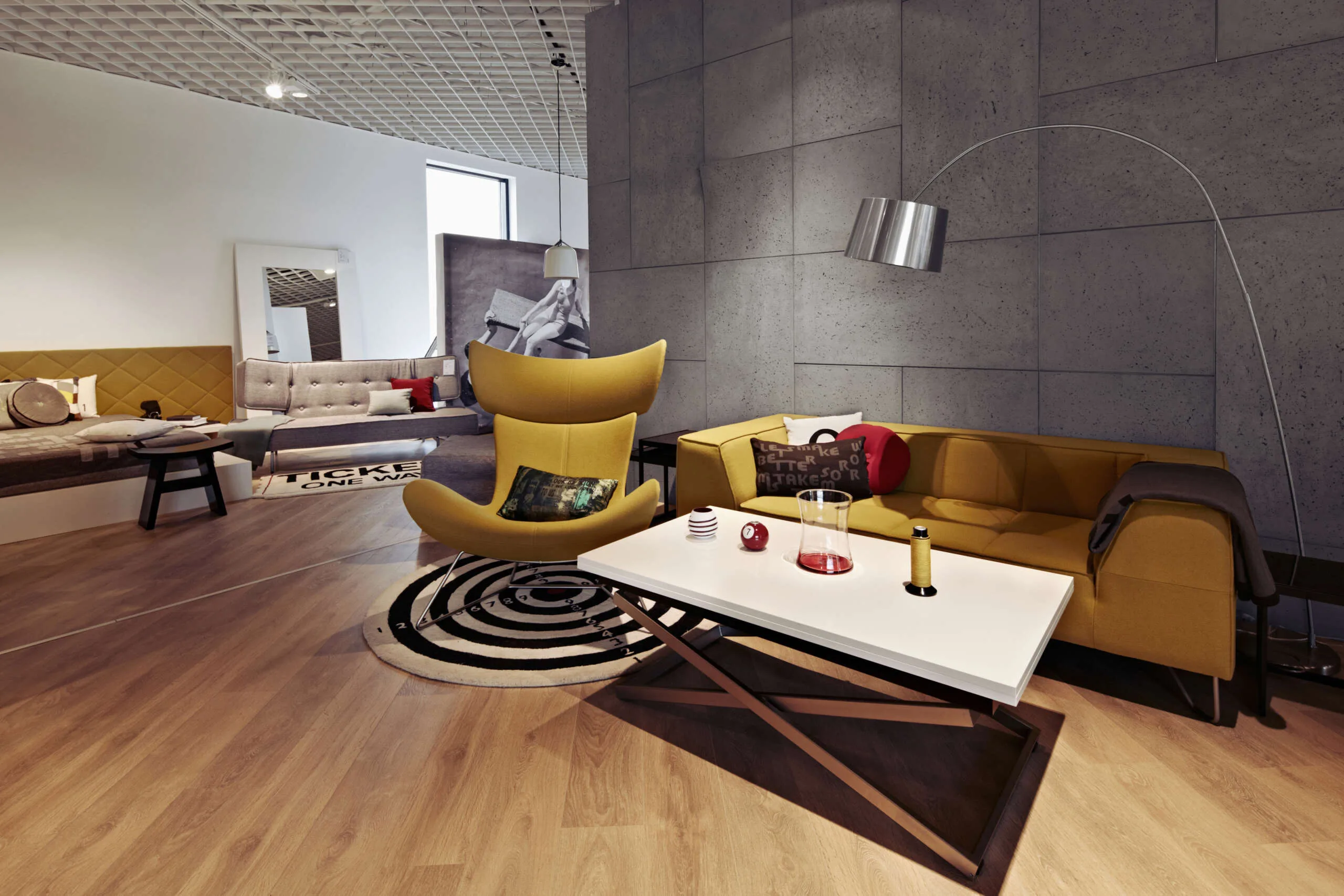 ConcreAte decorative concrete — project Salon BoConcept / Katowice