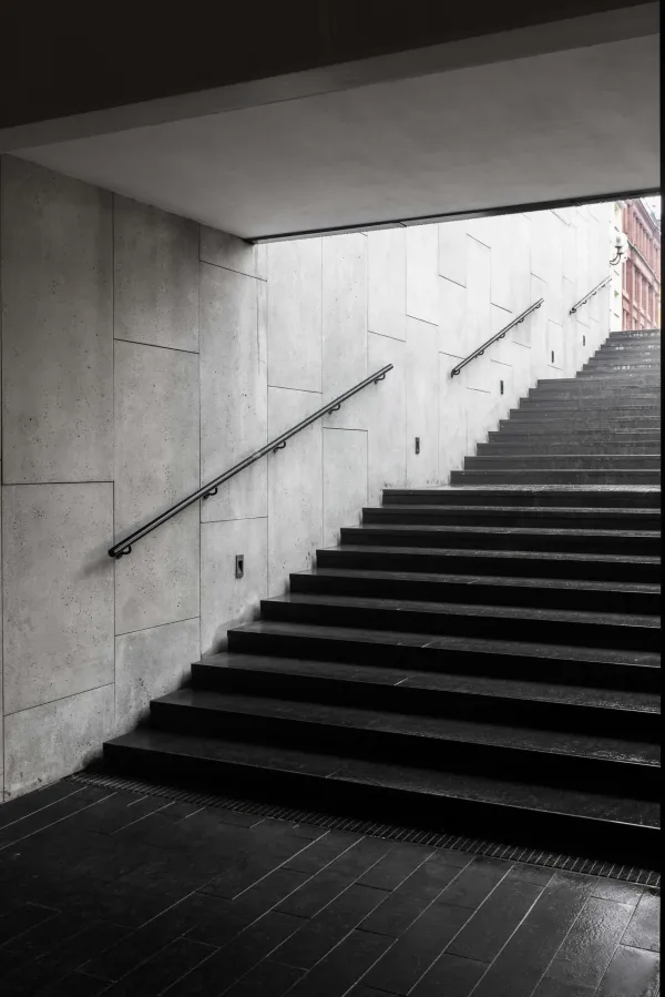 Beton architektoniczny na zewnątrz — Przejście Widnickie, Wrocław